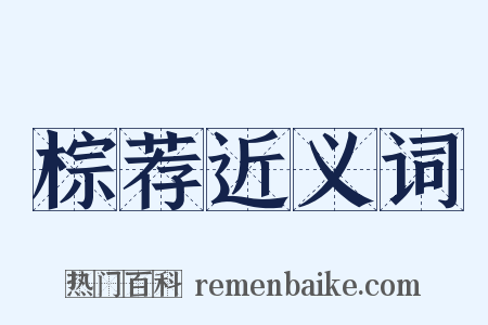 棕荐近义词是什么意思的图片